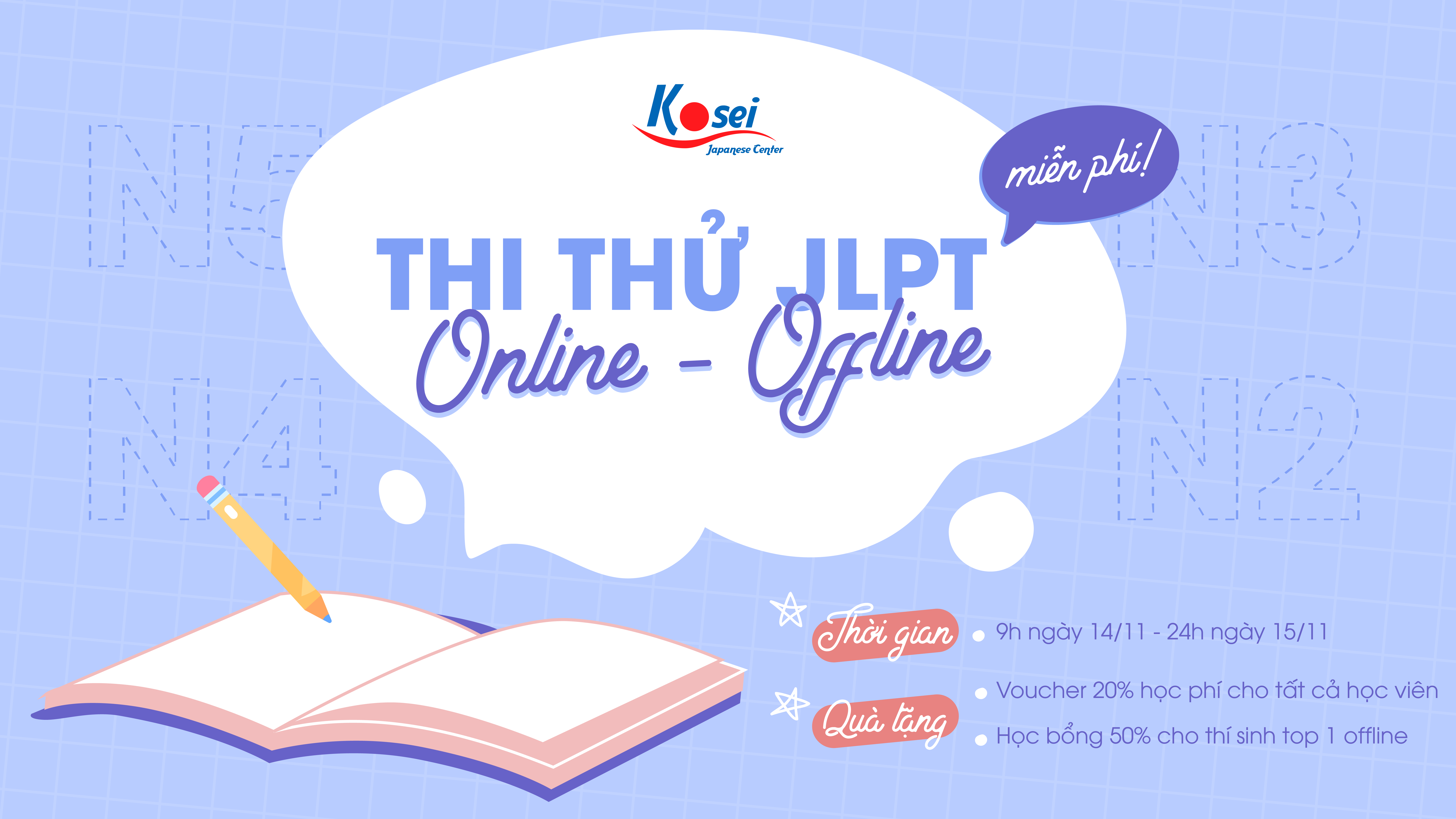Miễn phí Thi thử JLPT